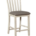 White and Gray Wooden Counter Chair Set of 2 J601245