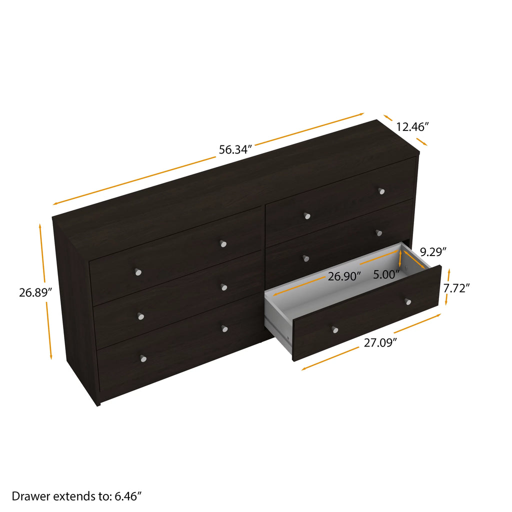 6 Drawer Double Dresser Y1671