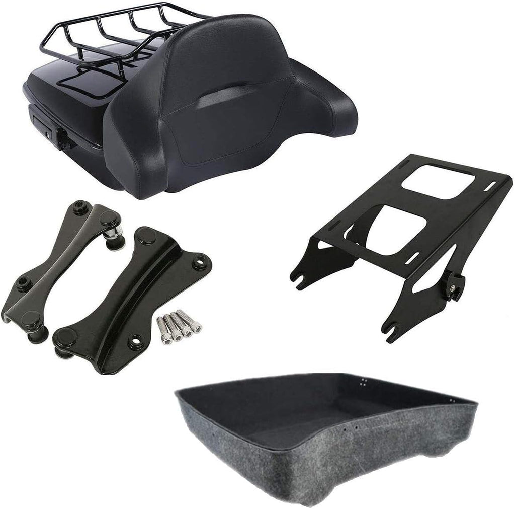 10.7" Tour Pack Trunk with Backrest Pad Mounting Rack Z546678