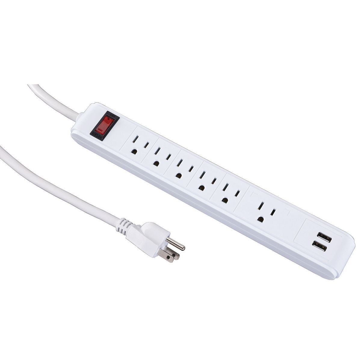 6-Outlet 2 USB Power Strip L3367