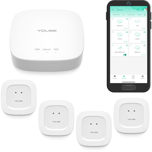 Smart Home Starter Kit: Hub & Water Leak Sensor 4-Pack Z38533