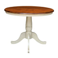 Round Top Pedestal Table with Leaf X81738