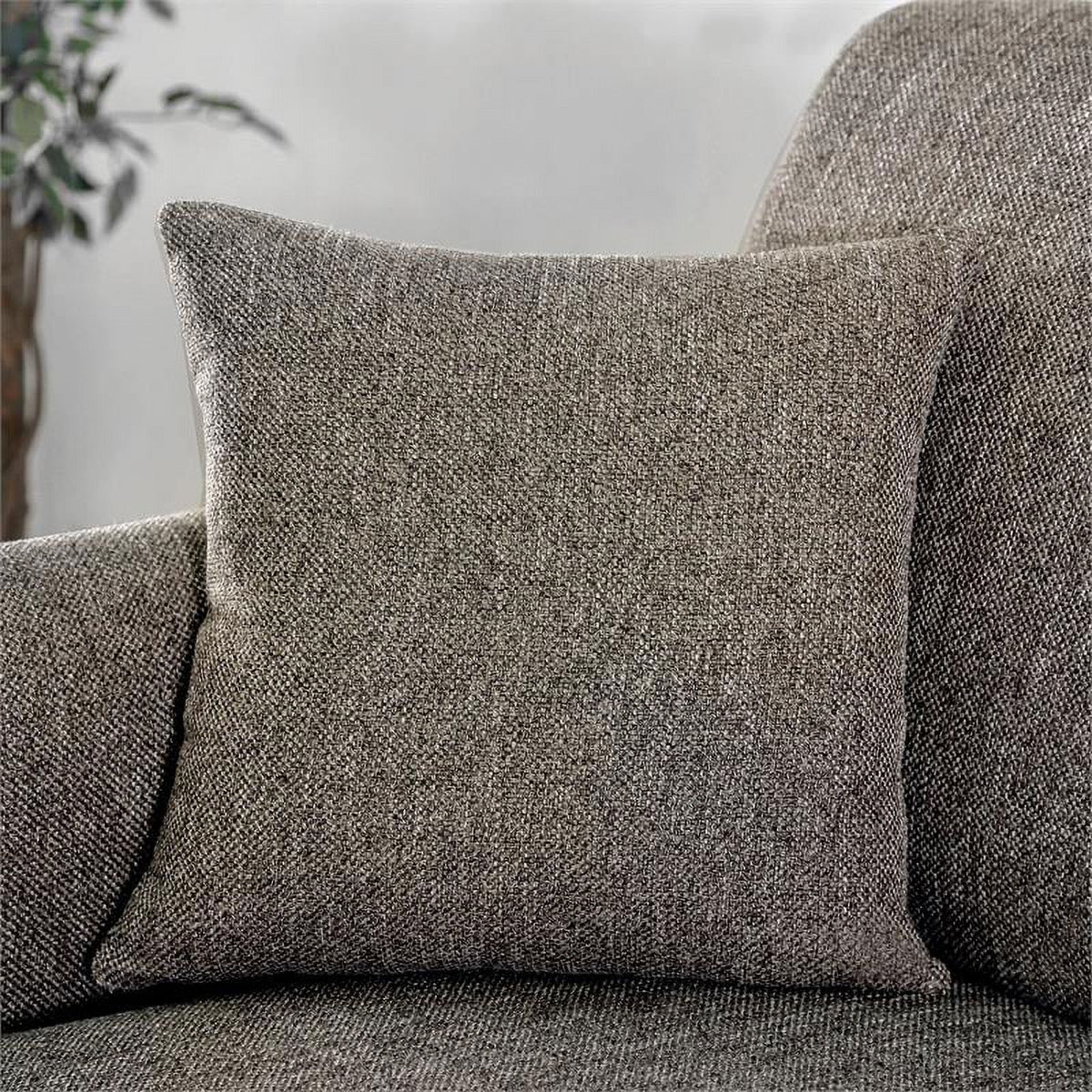 Brown Fabric Upholstered Loveseat P79648