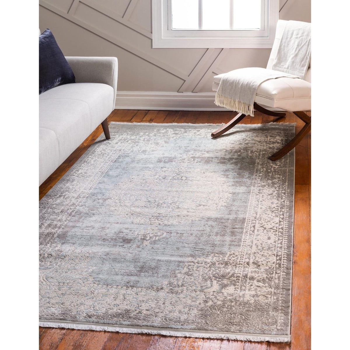 Light Green Area Rug 4'x6' S4788