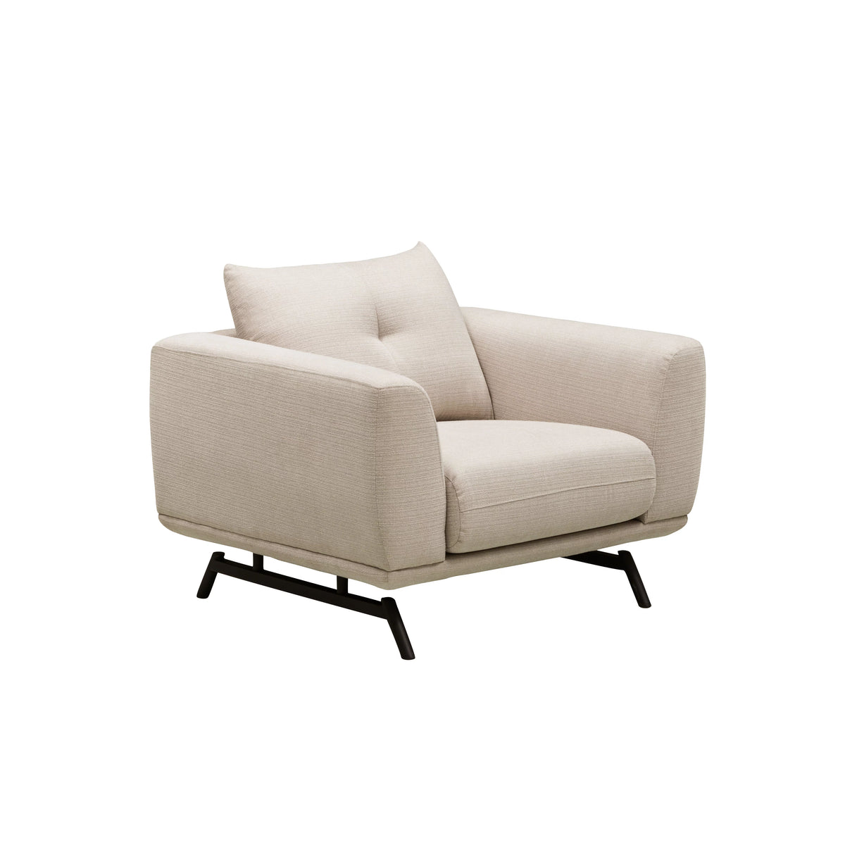 Cream 3-pc Fabric Sofa and 2 Chairs Set E598