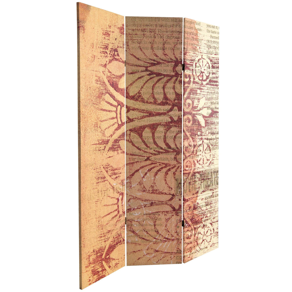 Rust/Gold Canvas Room Divider P84408