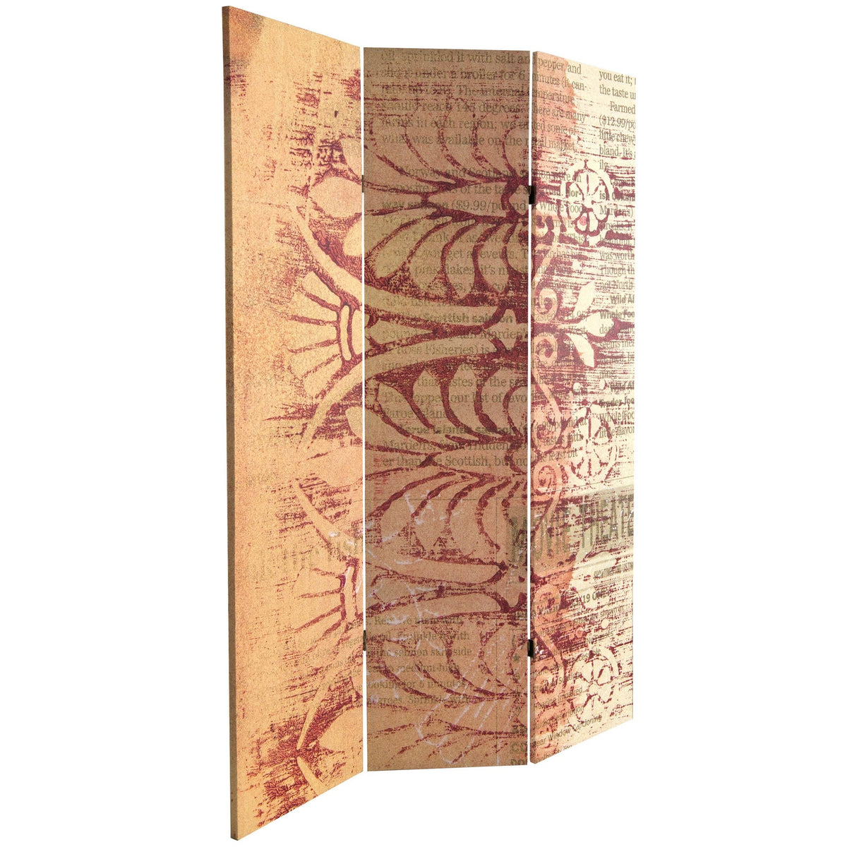 Rust/Gold Canvas Room Divider P84408