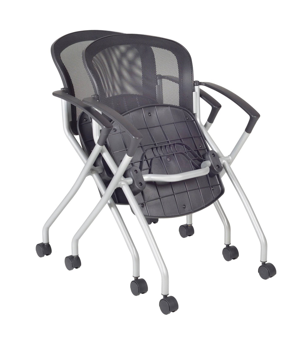 Maple Mobile Training Table with 2 Black Cadence Chairs U93470