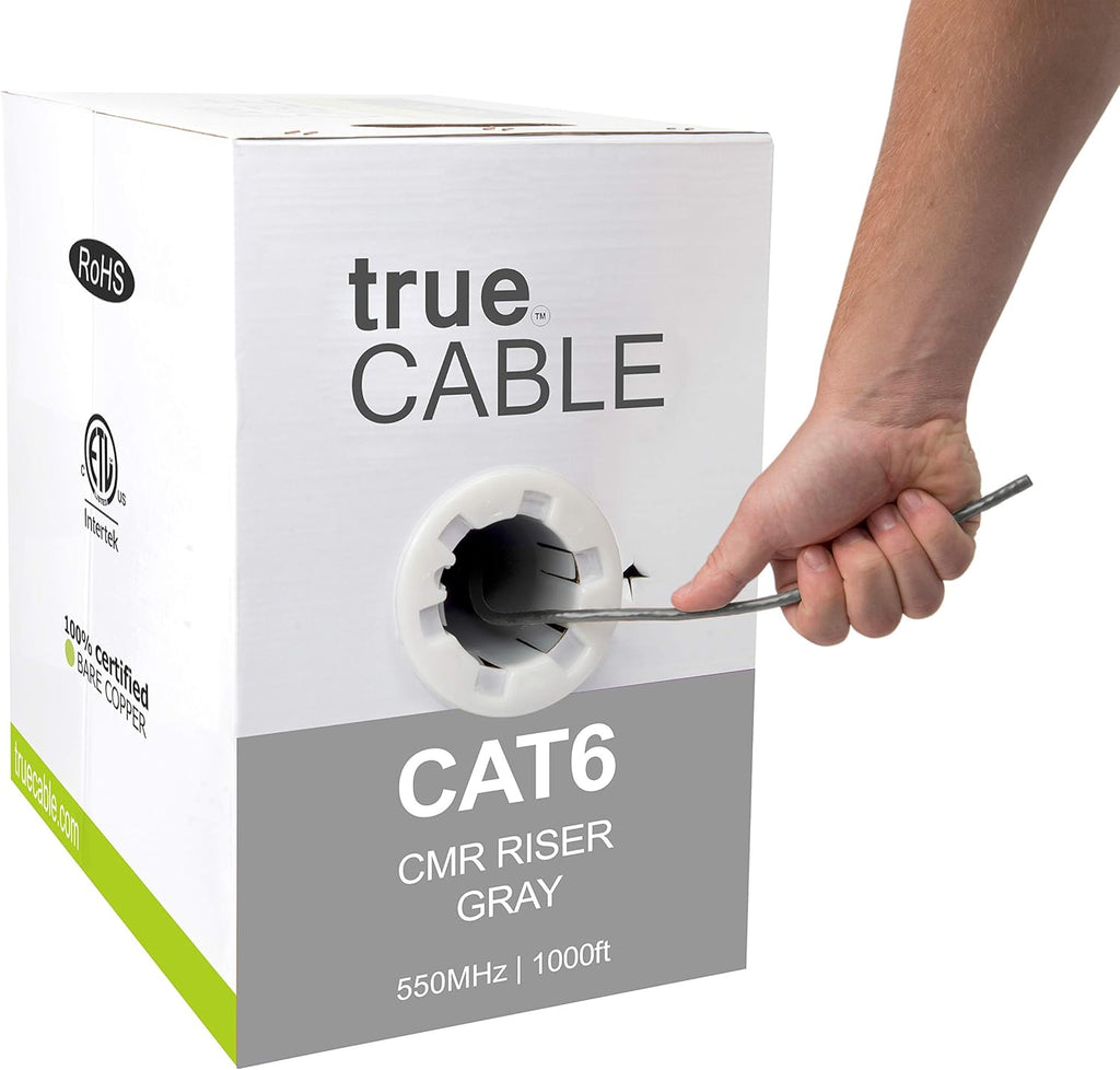 1000ft Yellow 23AWG 4 Pair Solid Bare Copper Bulk Ethernet Cable Z639393