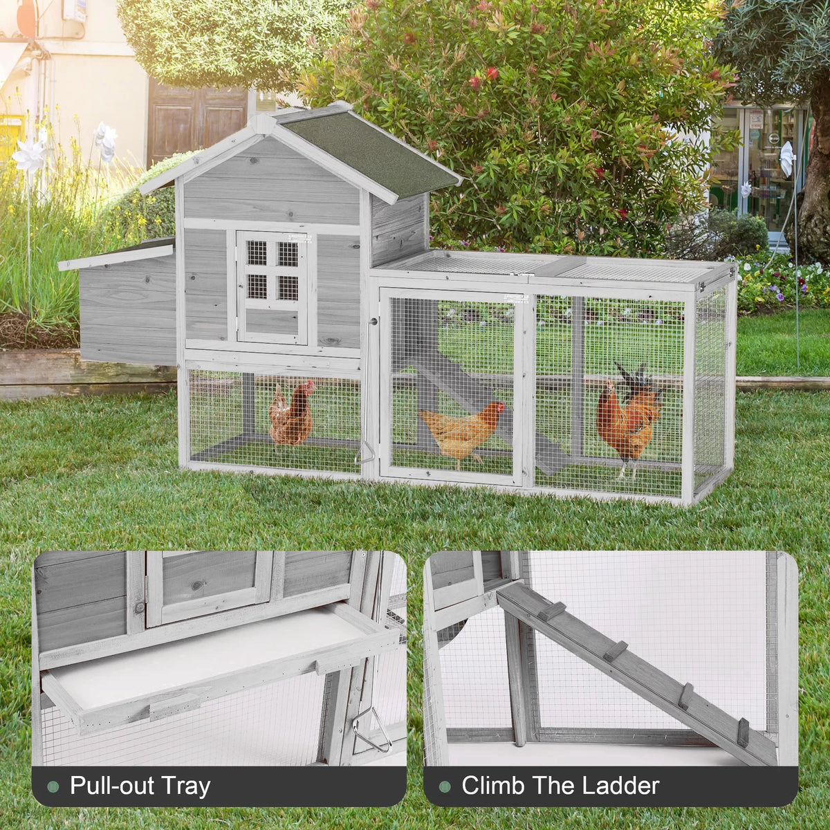 Large Wooden Chicken Coop S39514