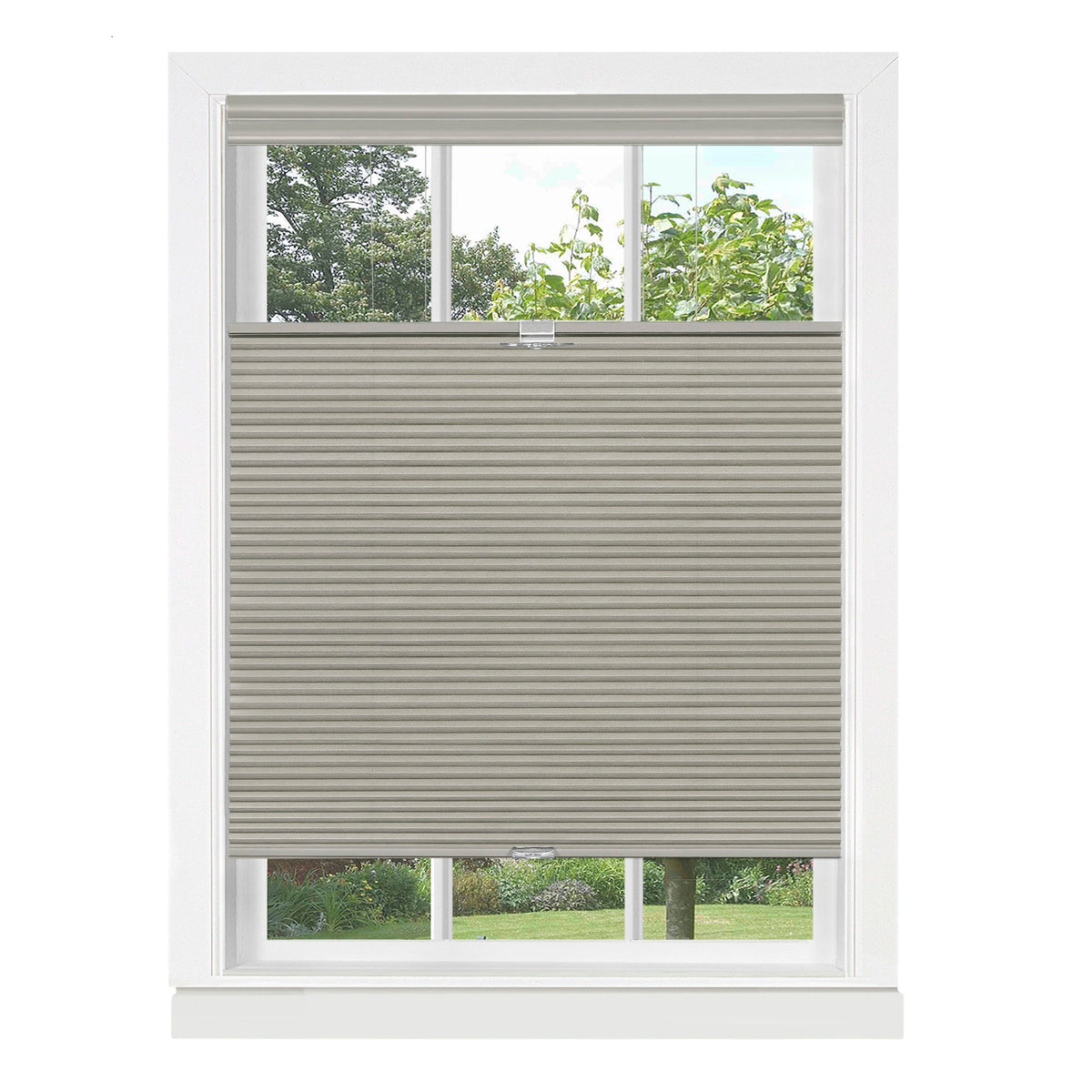 Top Down-Bottom Up Cordless Honeycomb Cellular Shade 35"L x 64"W Dove Grey C141668