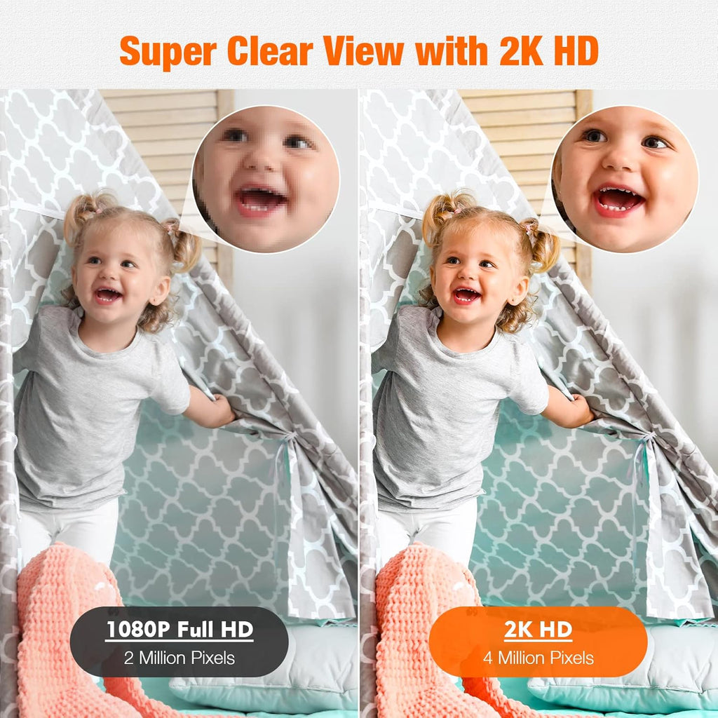 2K Security Camera with Night Vision, 2-Way Audio, Pack of 2 O882867