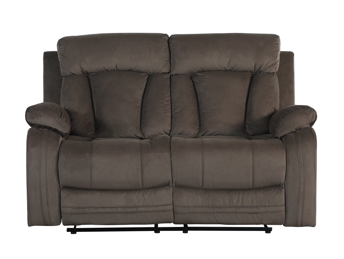 Reclining Microfiber Fabric Loveseat K587