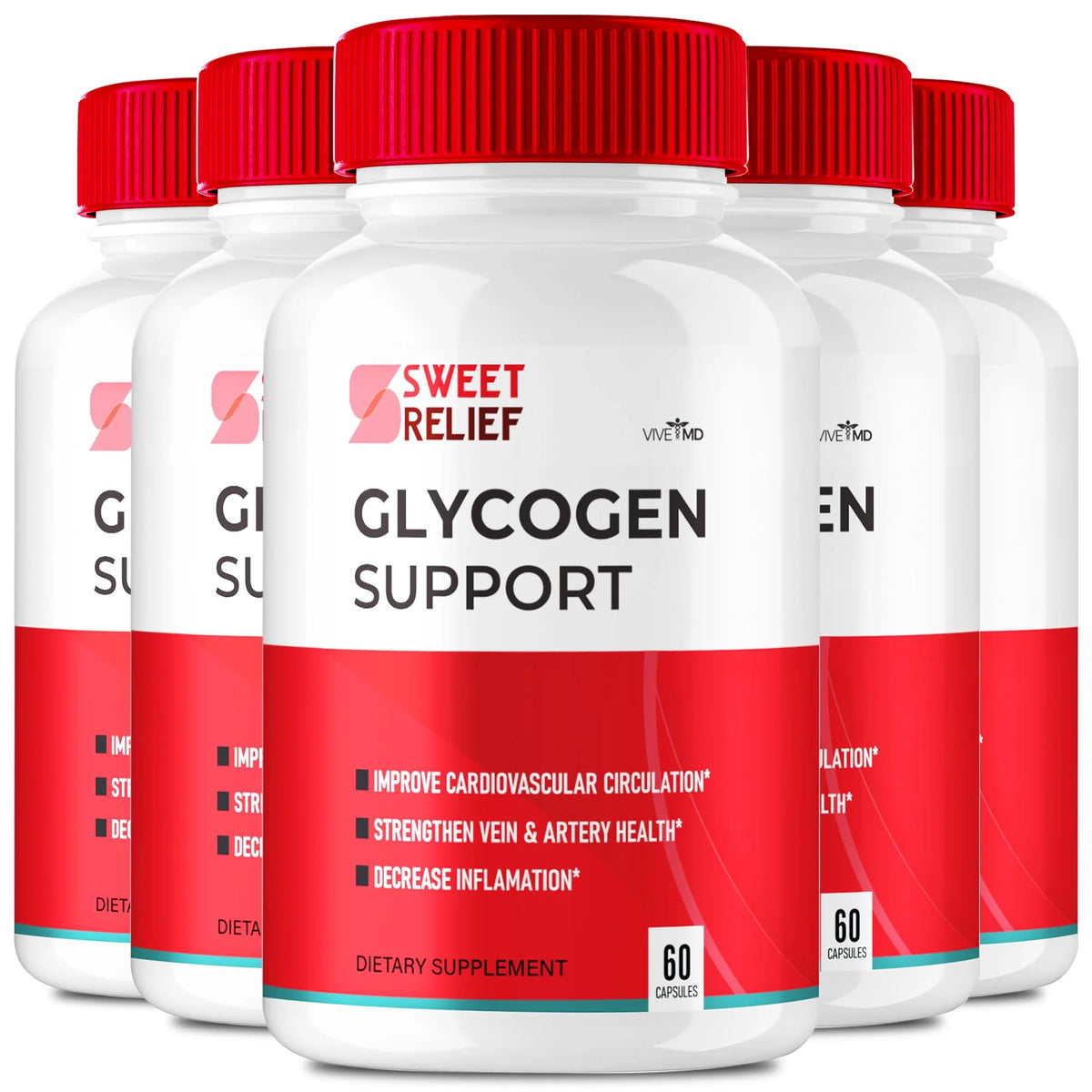 Glycogen Support Blood Formula Supplement Capsules 5 Packs L159433