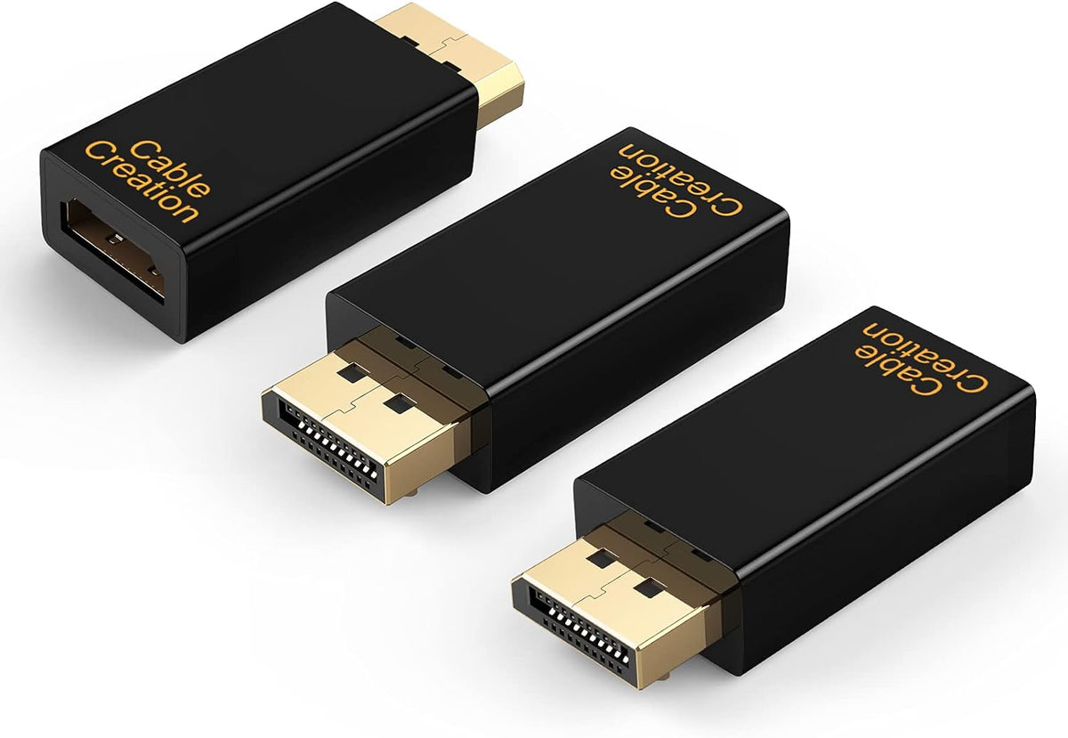 DP to HDMI Adapter 3-Pack Gold Plated Black V88691