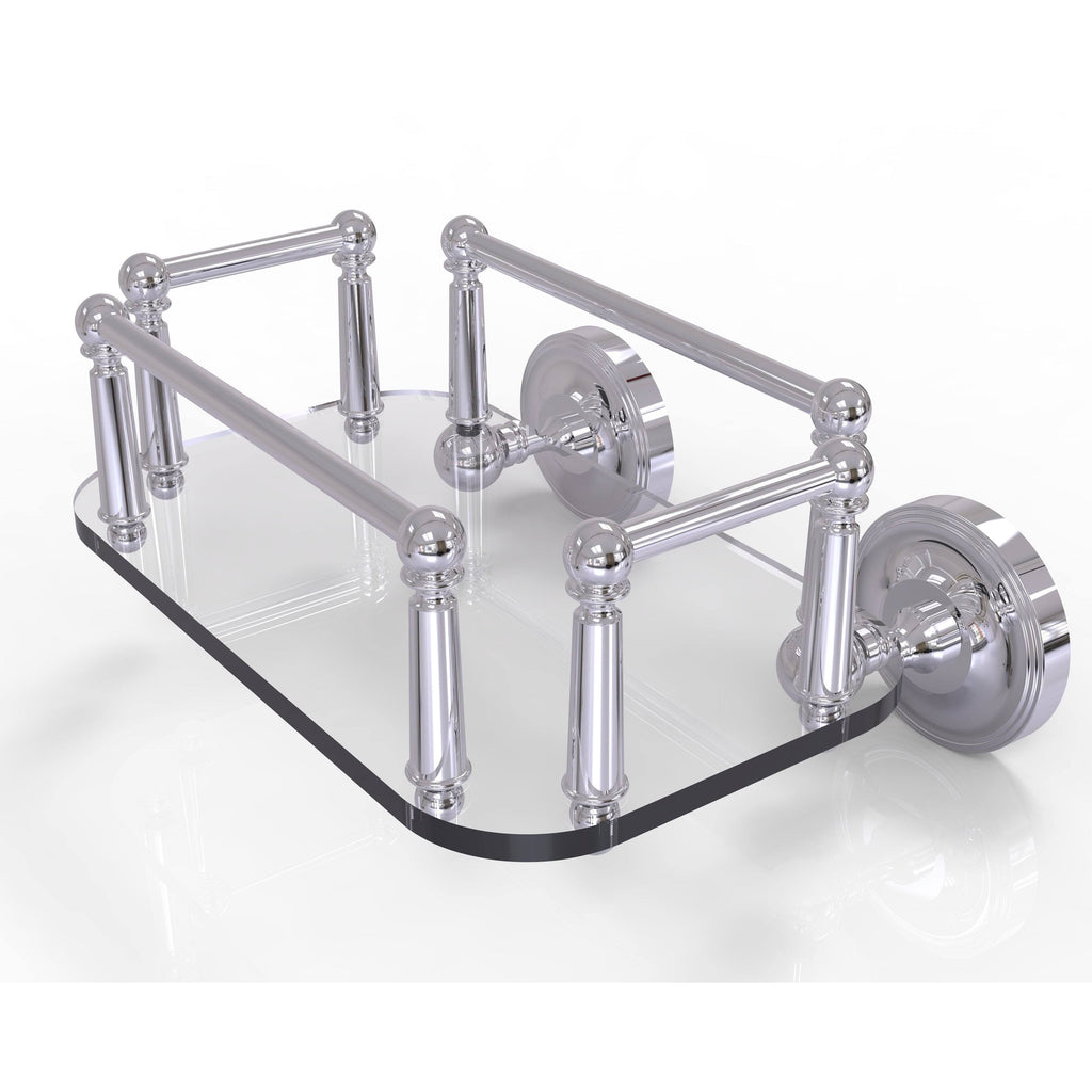 Antique Bronze Wall Mounted Glass Guest Towel Tray A490