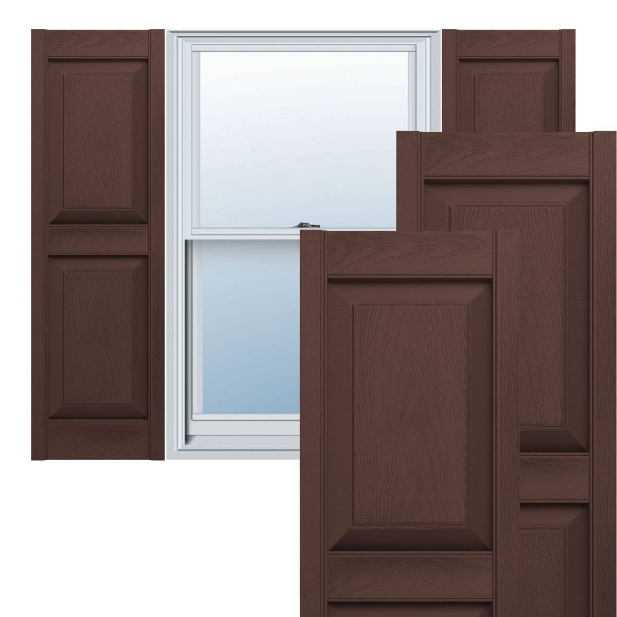 12 inch x 80 inch Vinyl Double Panel Shutters K7756