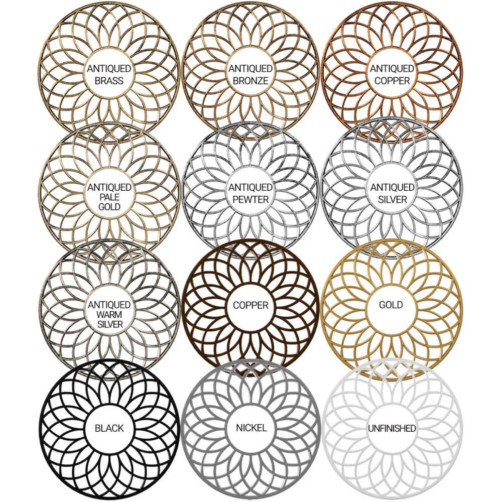 28x22OD x 10 3/4x22ID x 3/4x22P PVC Pierced Ceiling Medallion T866