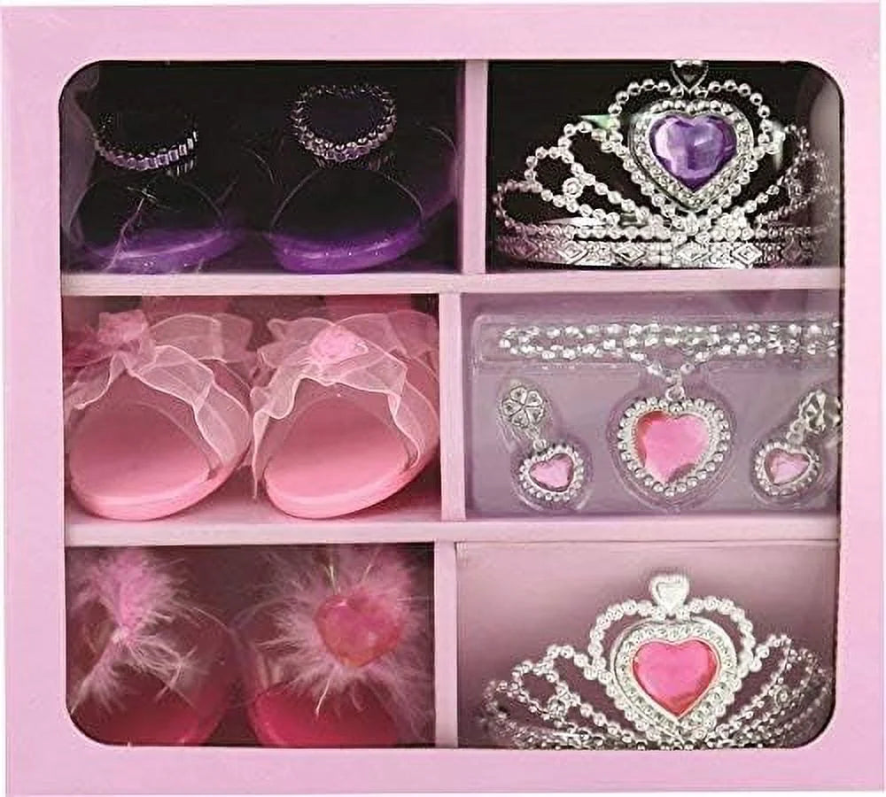 Princess Dress Up Set with Shoes, Crown & Jewelry D2417