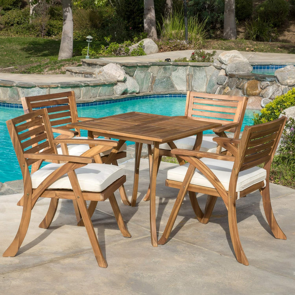 5-Pcs Acacia Wood Dining Set H2941