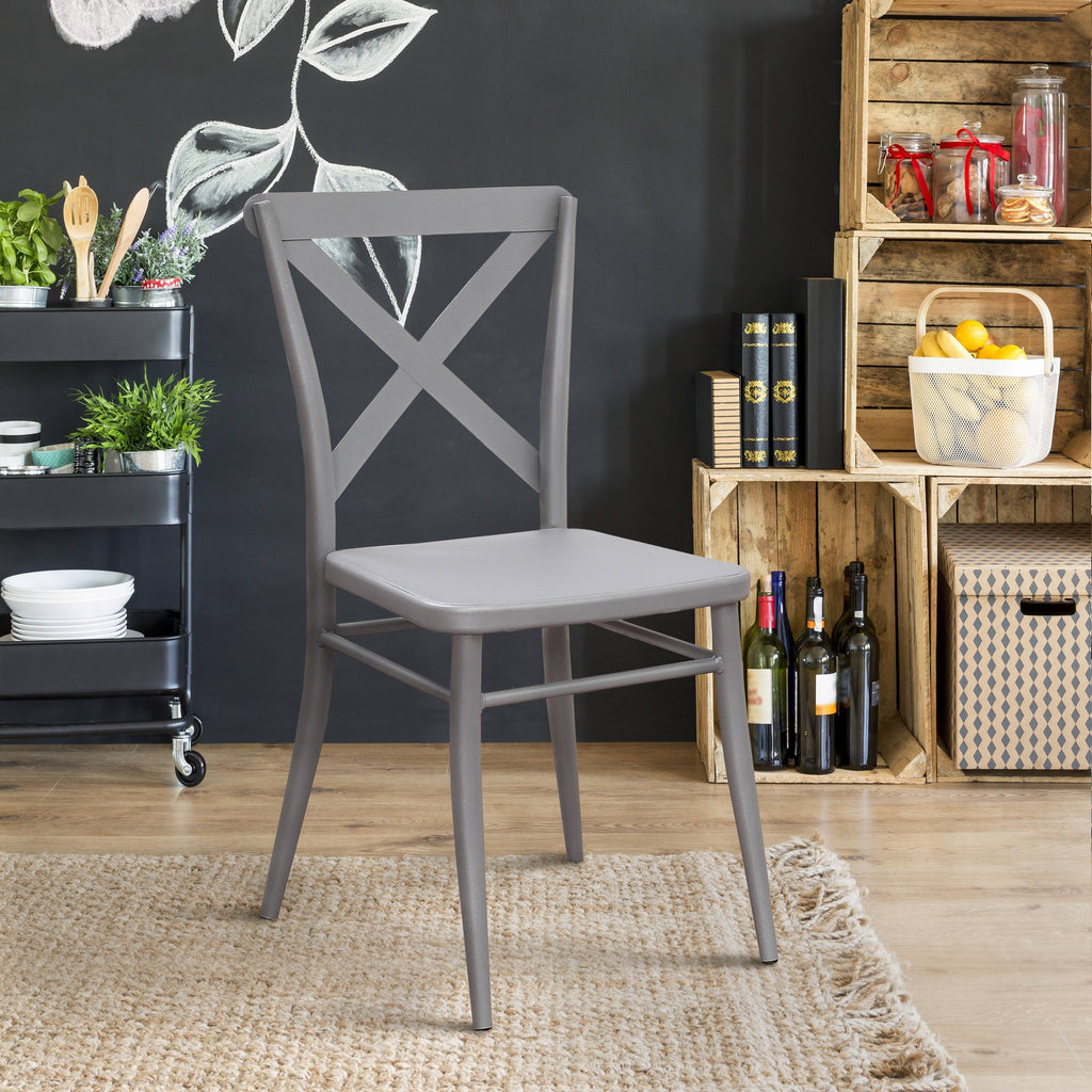 Black Metal Side Chairs (Set of 2) V473275