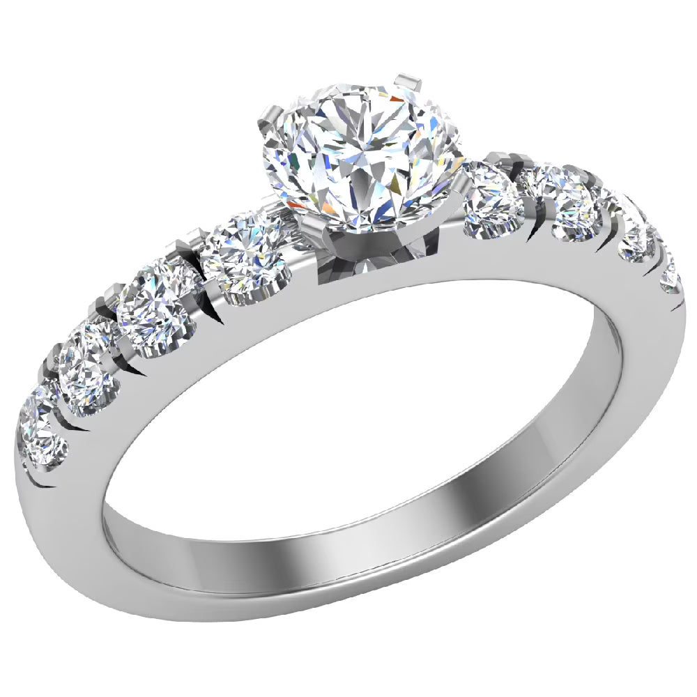 18K White Gold 1.20 CT Round Brilliant Engagement Ring A557