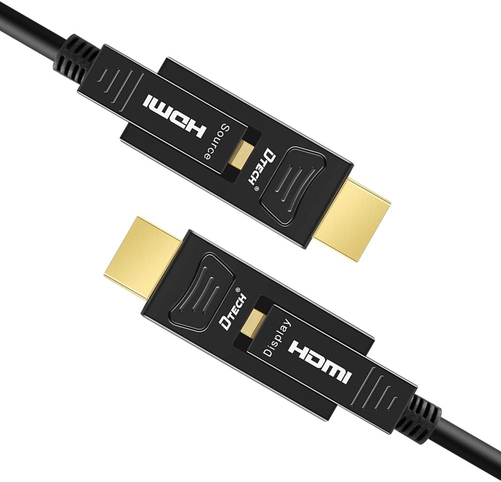 50-Meter Fiber Optic HDMI Cable 4K 60Hz 18Gbps Black J554