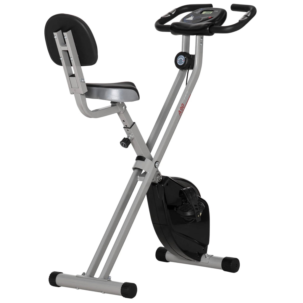Folding Upright Stationary Indoor Bike with 8 Levels of Magnetic Resistance L143924