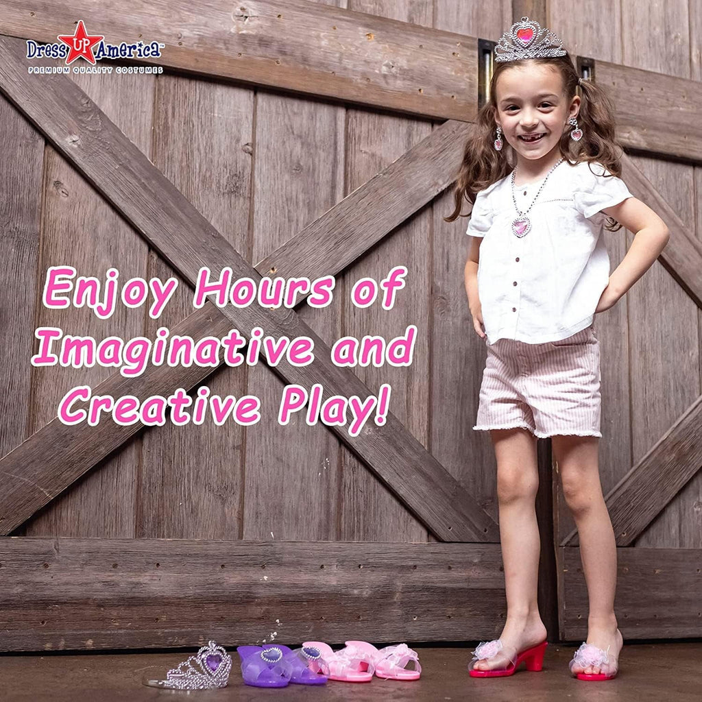 Princess Dress Up Set with Shoes, Crown & Jewelry D2417