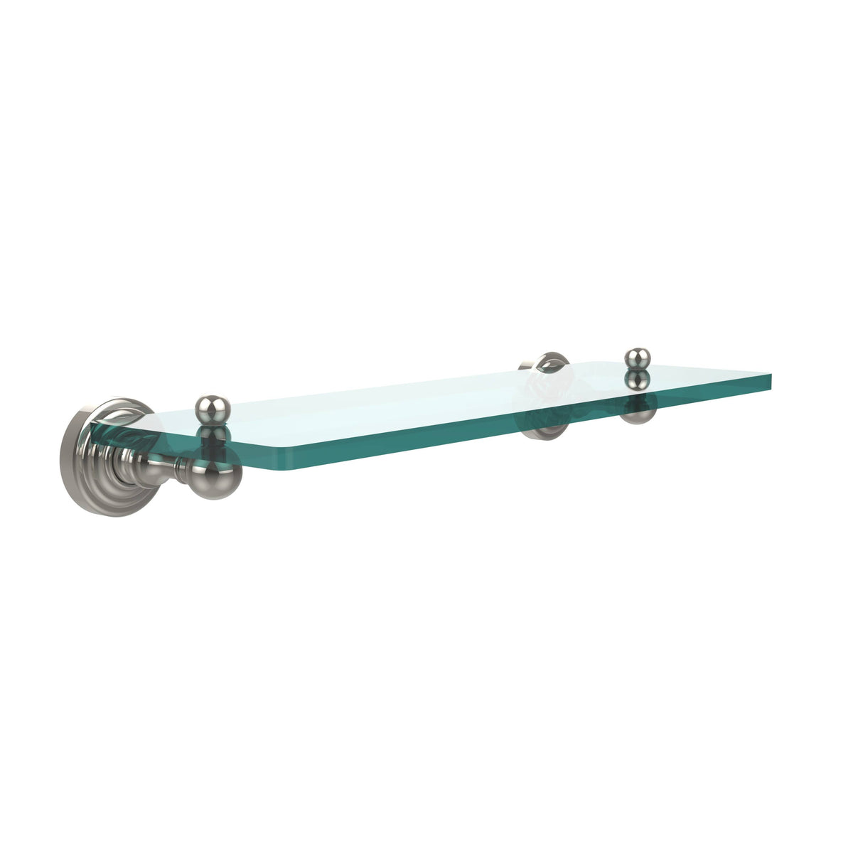 16 inch Glass Vanity Shelf Polished Nickel T2788