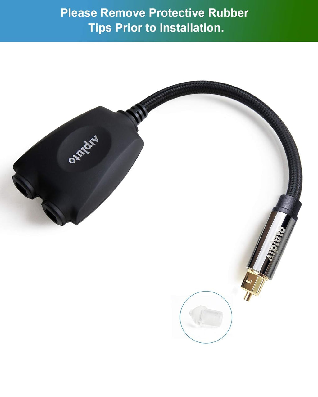 Fiber Optic Audio Splitter 1 in 2 Out Optical Audio Adapter with 24K Gold Plated Connectors M826248
