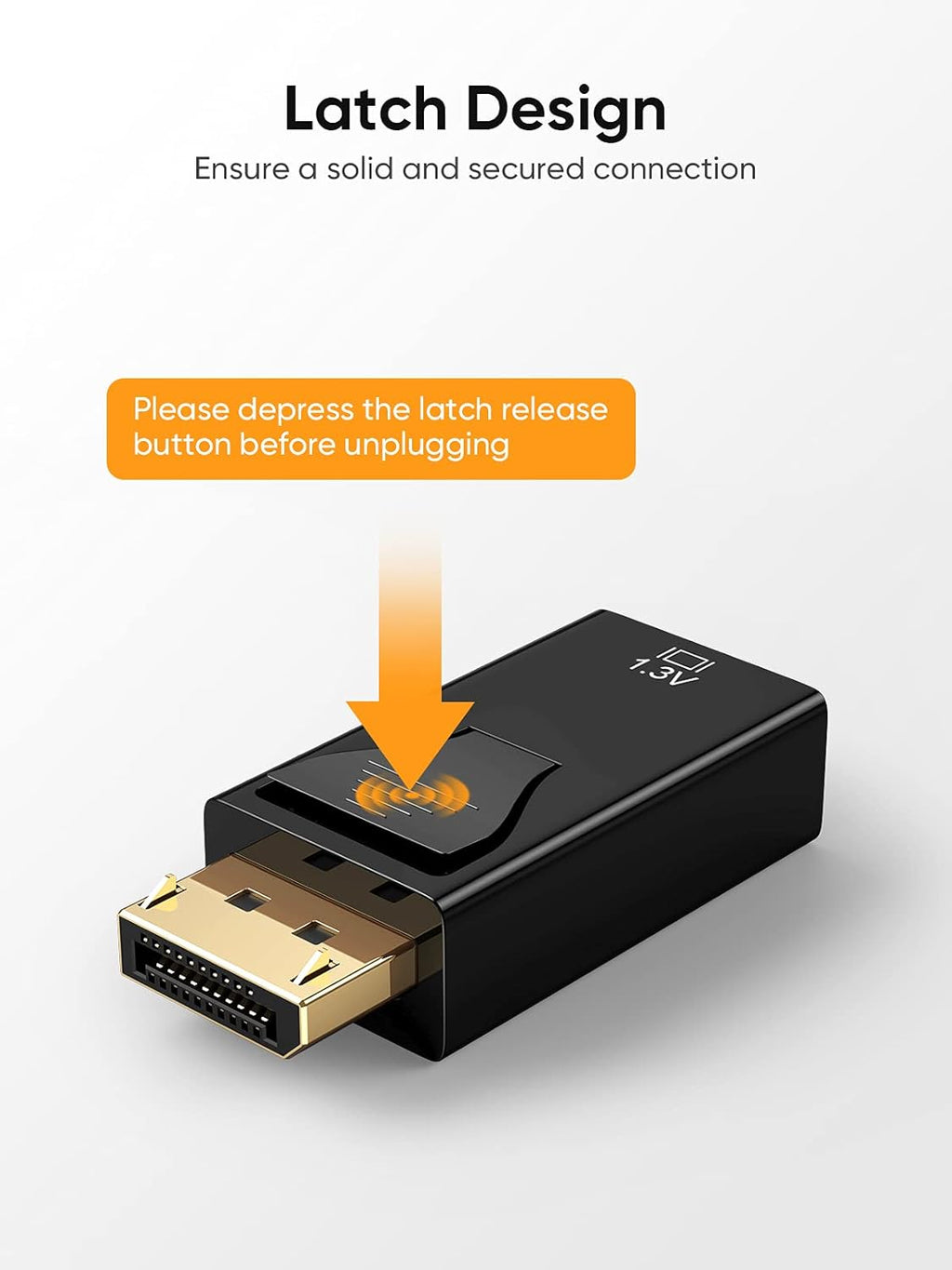 DP to HDMI Adapter 3-Pack Gold Plated Black V88691