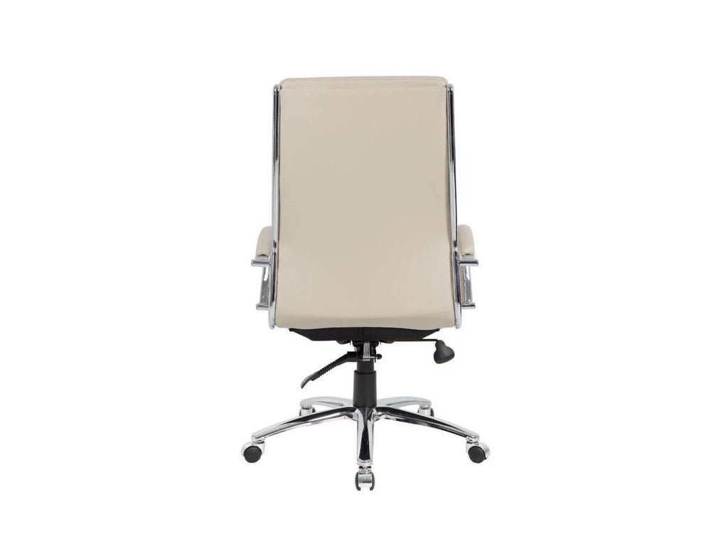 Beige Upholstered Vinyl Chair E637