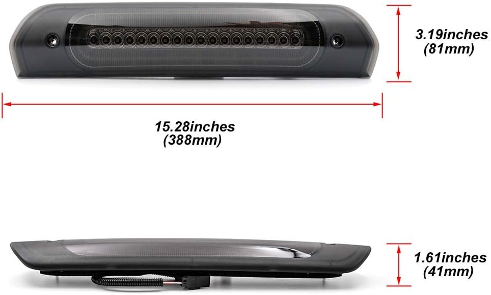 Smoked Lens Red LED Third Brake Light for Dodge RAM 1500 2500 3500 V773767