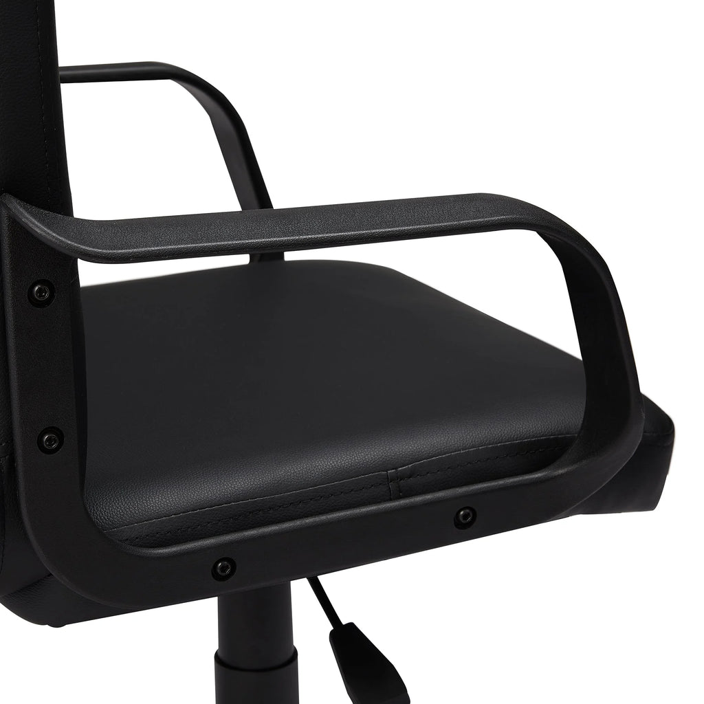 Black Corner Computer Desk & Chair Set Q9556
