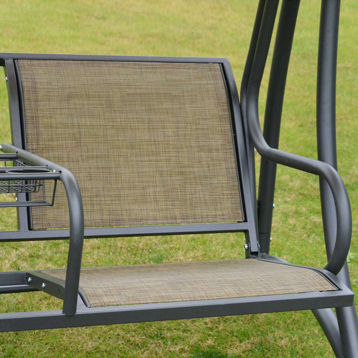 Covered Porch Canopy Swing Bench Chair with Stand Z3999