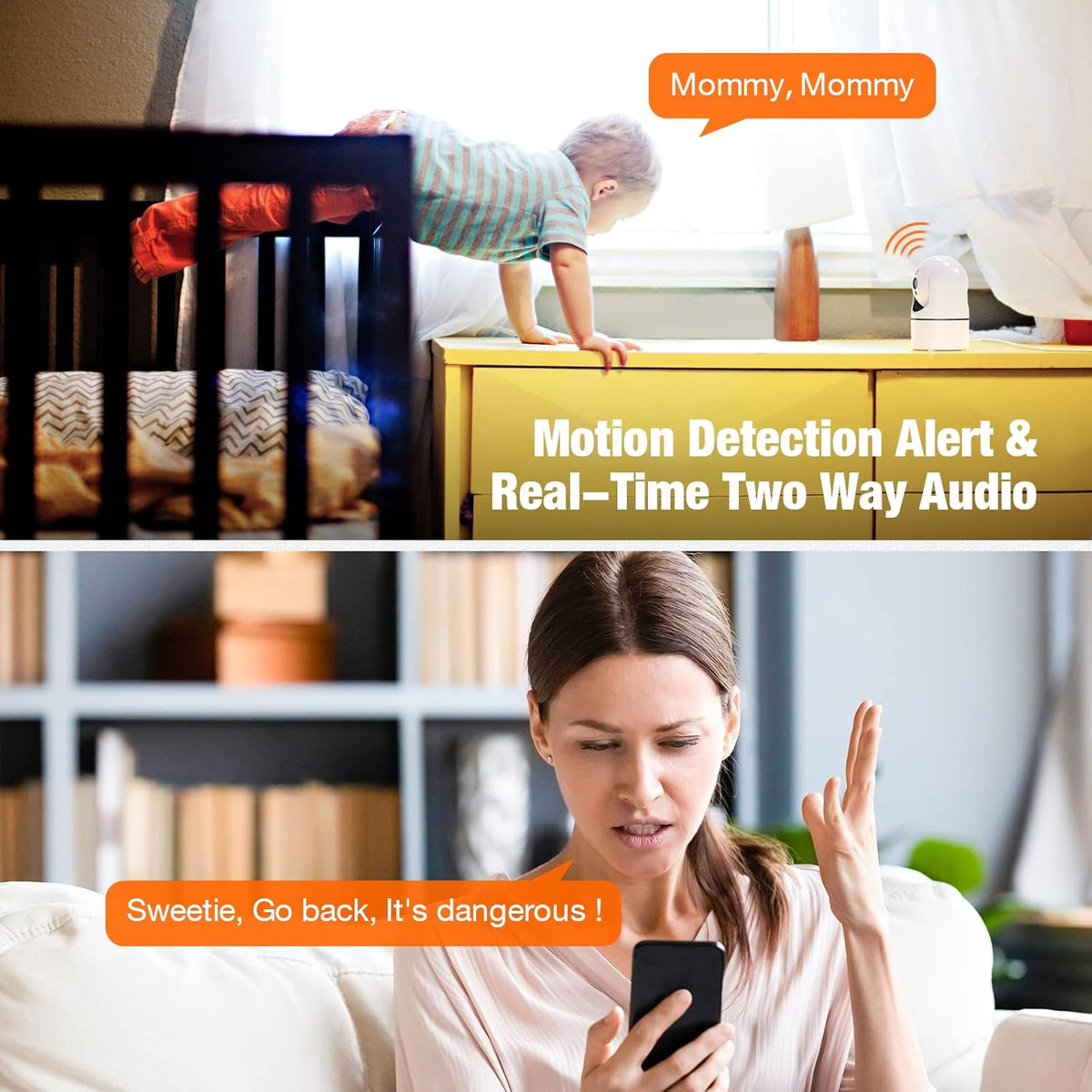 2K Security Camera with Night Vision, 2-Way Audio, Pack of 2 O882867