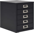 White 5 Drawer Metal Filing Cabinet Pack of 2 E891144