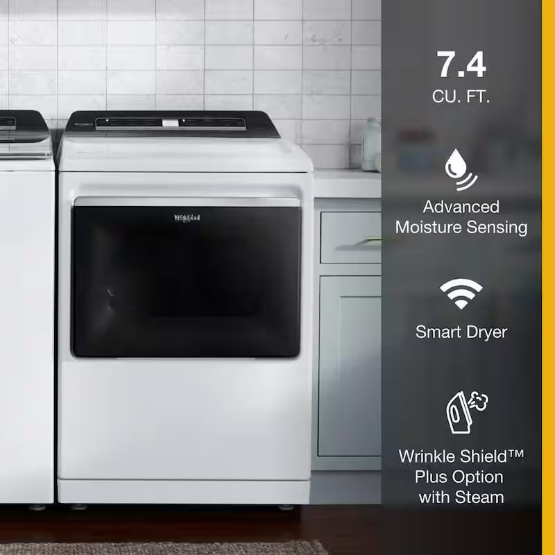 White Gas Dryer with Steam C633744