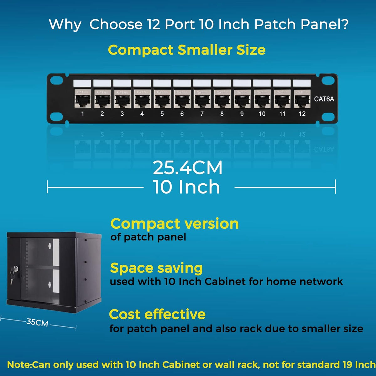 12 Port Cat6A Shielded Patch Panel X980