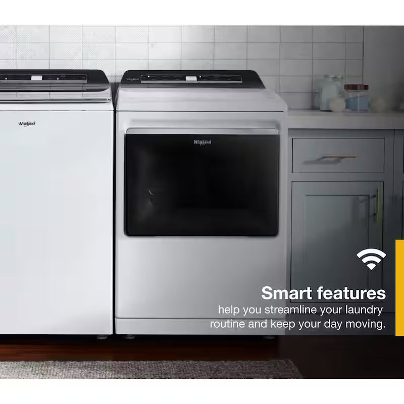 White Gas Dryer with Steam C633744