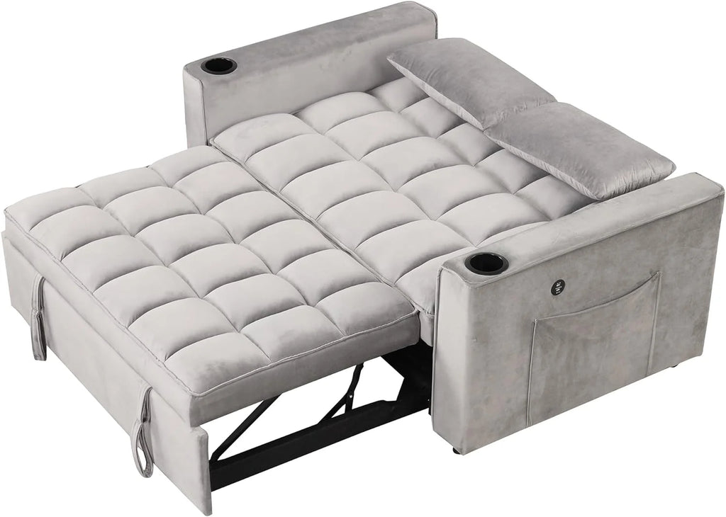 Convertible Sofa Couch with Pull Out Bed V42954