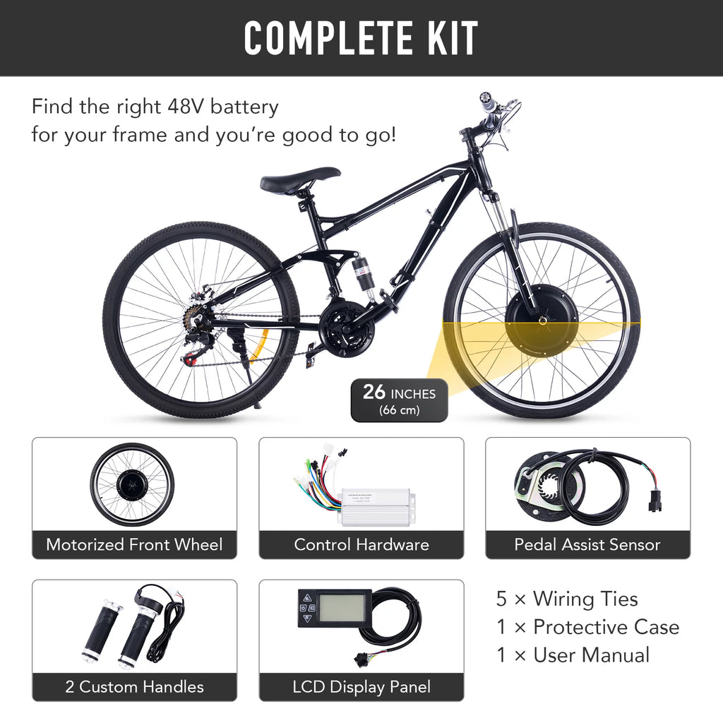 26 Inch 1000 Watt Electric Bike Conversion Kit C85269