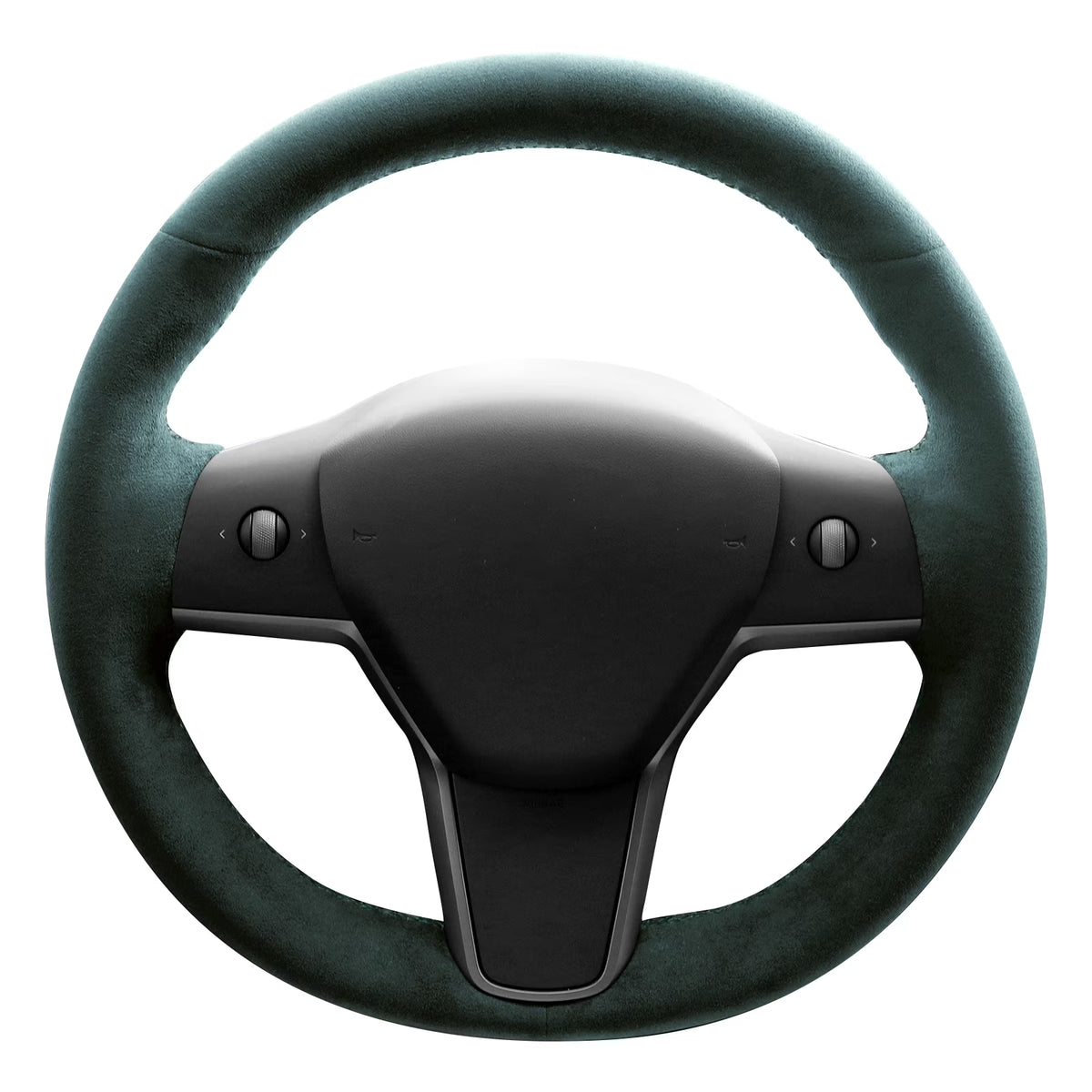 Green Alcantara Car Steering Wheel Cover N320