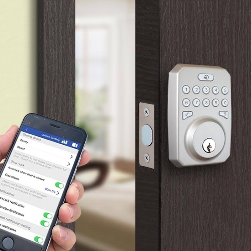 Satin Nickel Smart Lock and Deadbolt Q230