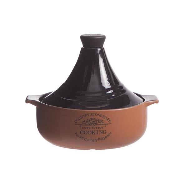 Sandstone Brown and Black Tajine 25cm S5952