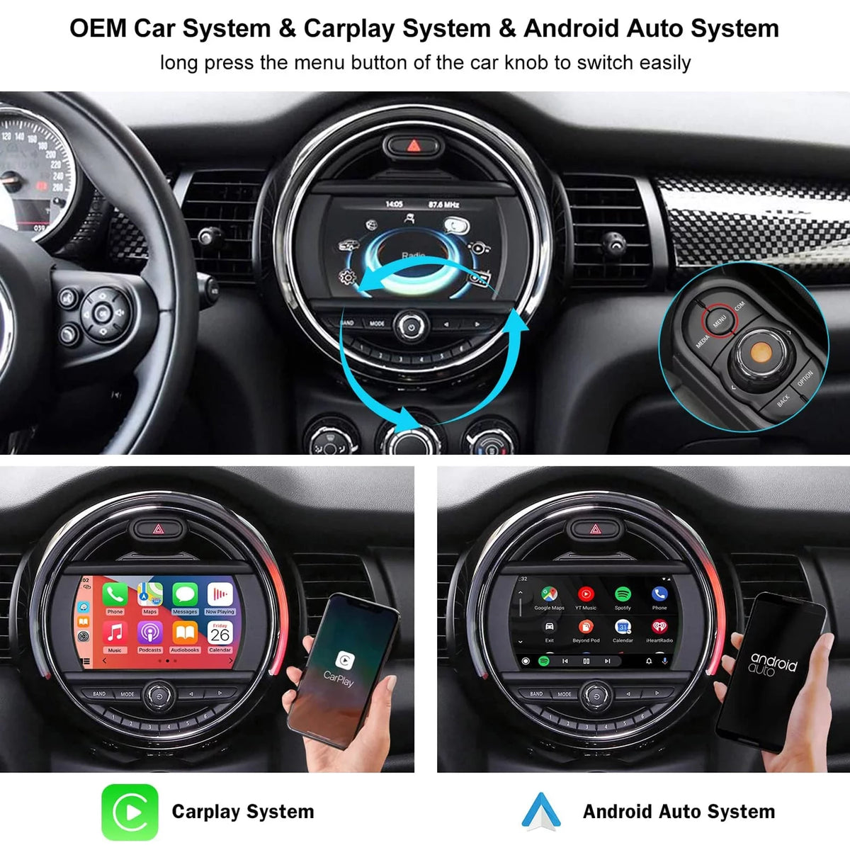 Wireless Carplay Retrofit Kit Decoder for BMW Mini Cooper G1766