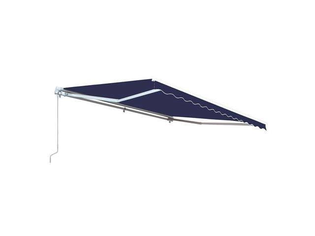 Blue Retractable Patio Awning 12 x 10 ft K150594