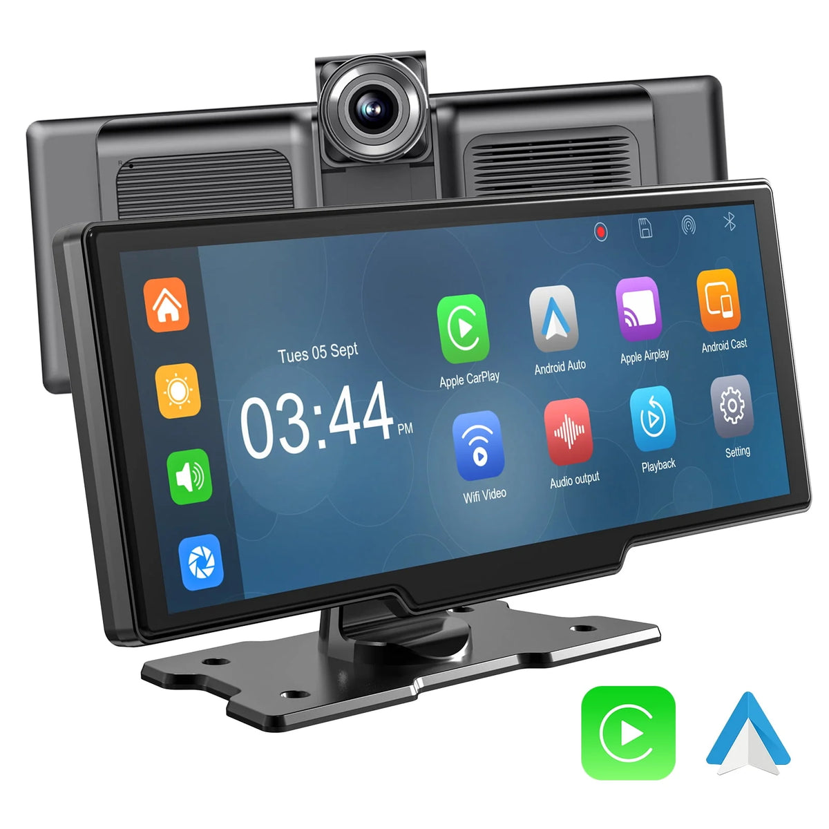 Wireless Apple Carplay Android Auto Car Stereo 10.26 Touch Screen 2.5K Dash Cam E4985