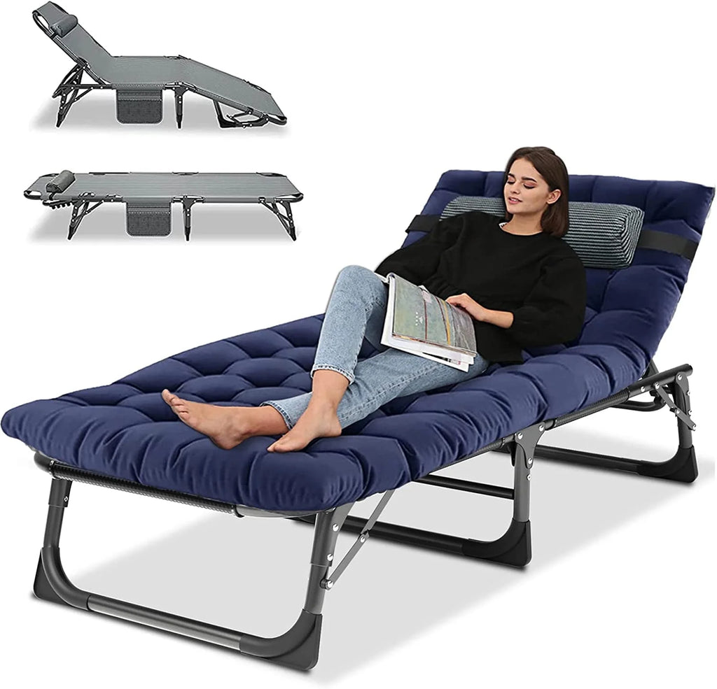 Folding Camping Cot with Cushion & Pillow B790